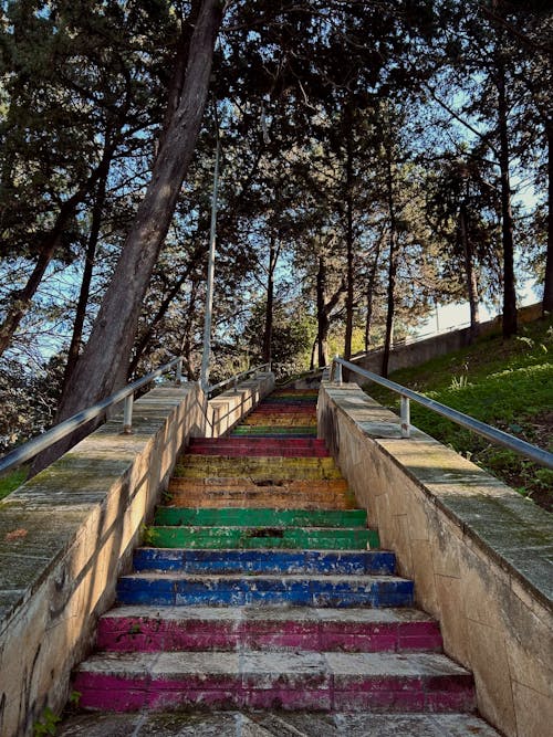 Безкоштовне стокове фото на тему «барвистий, бетонні сходи, вертикальні постріл»