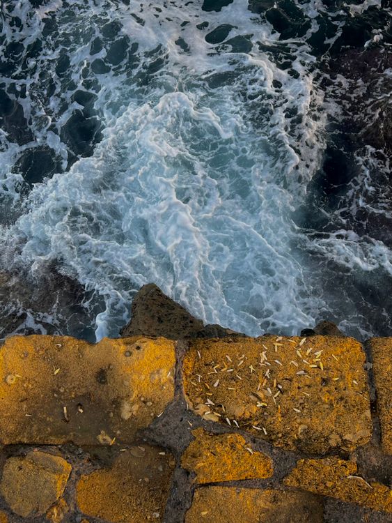 Stone Splashing Stone Floor and Splashing Water · Free Stock Photo