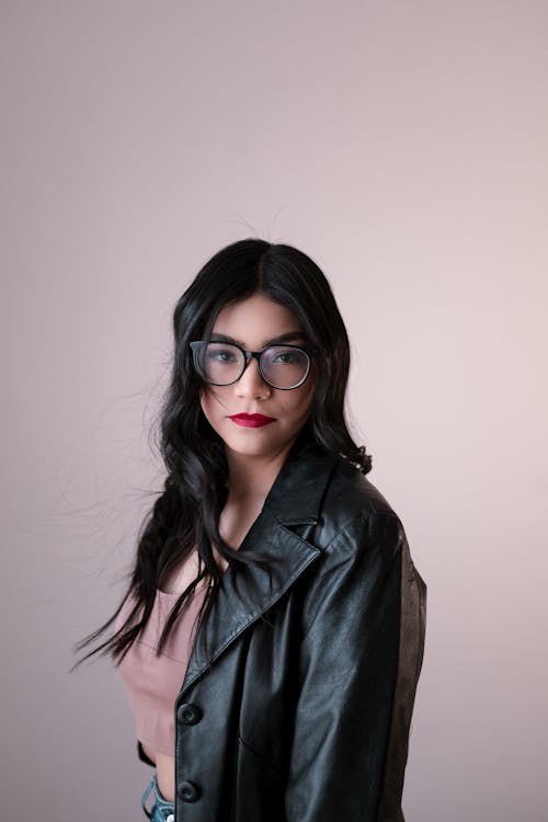 Portrait of a Woman Wearing Eyeglasses 