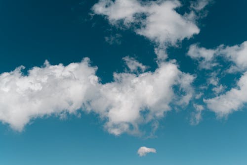 View of Blue Sky with White Clouds 