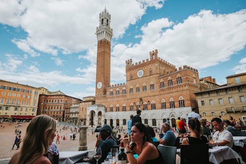 คลังภาพถ่ายฟรี ของ piazza del campo, การท่องเที่ยว, จุดสังเกต