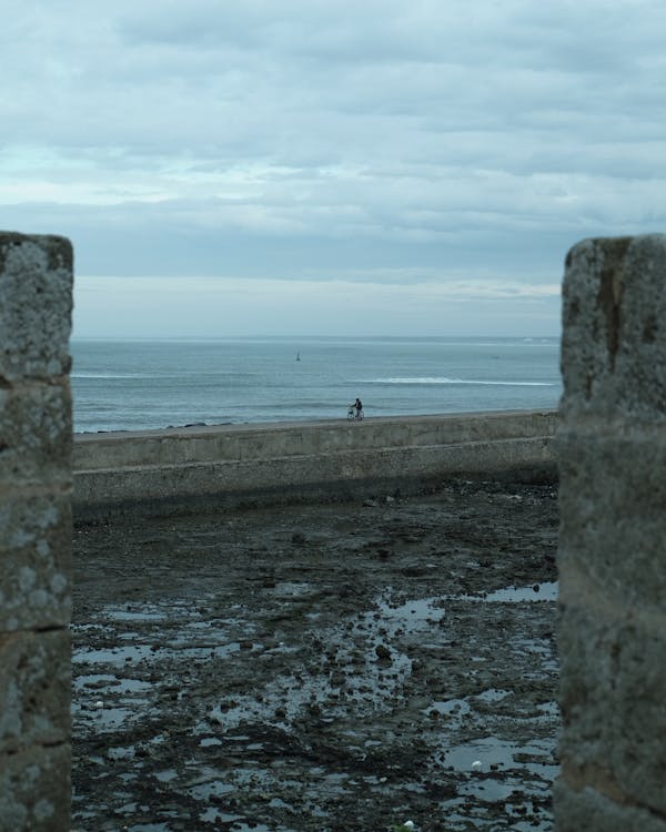 Seacoast against an Overcast Sky 