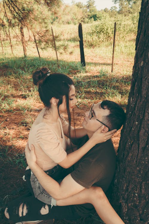 Fotos de stock gratuitas de abrazando, amor, árbol