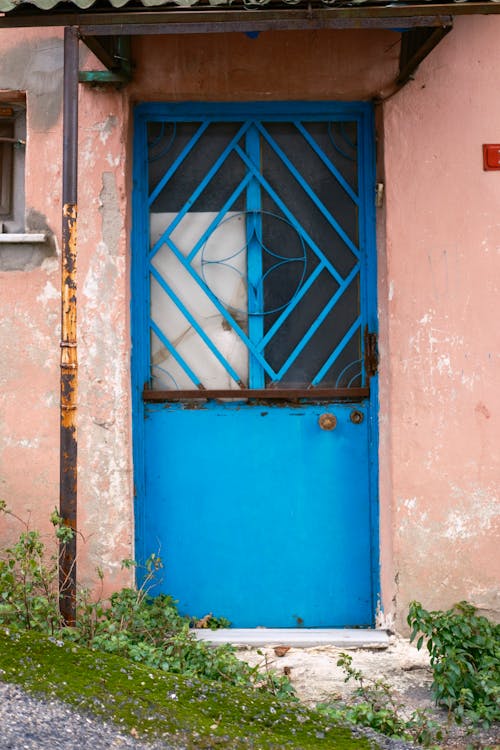 Photo of an Old Blue Door