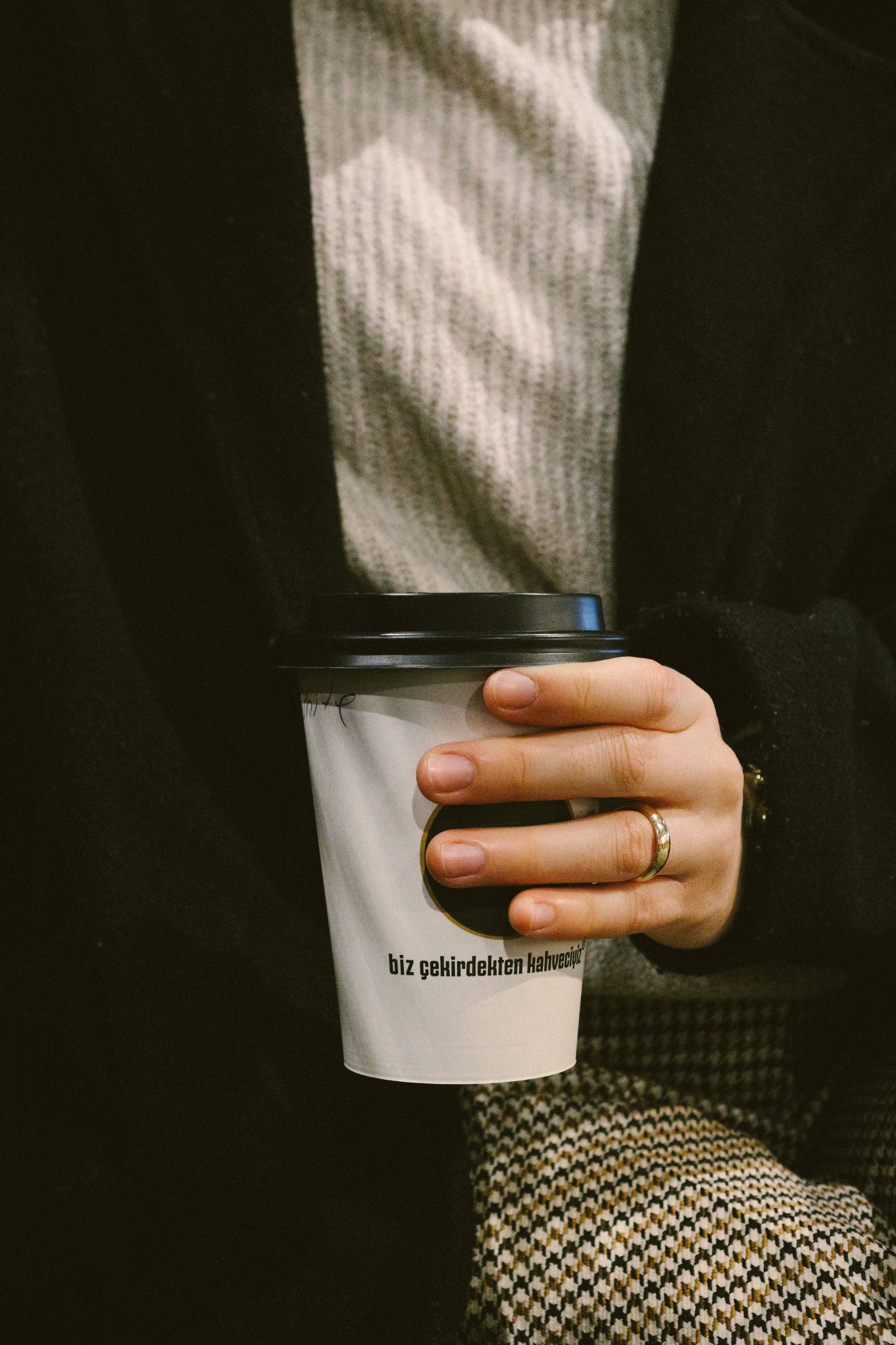 Close-up of Woman Holding a Disposable Cup of Coffee · Free Stock Photo