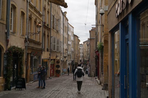 People Walking in Old Town