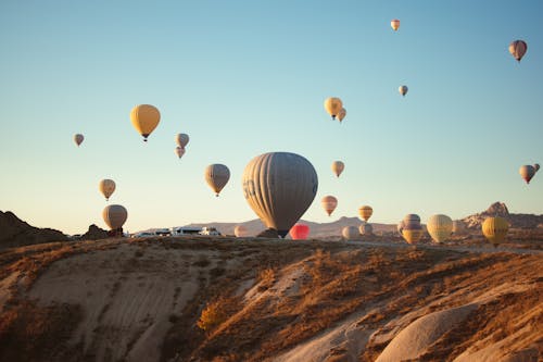 Kostenloses Stock Foto zu aerostat, cappadocia, heißluftballons
