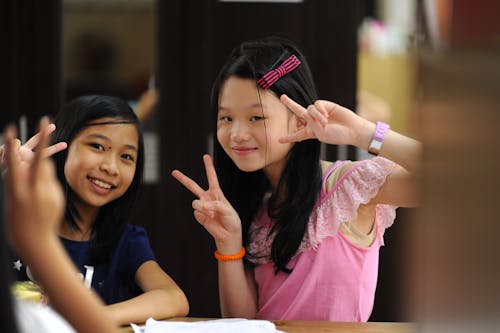 Two Girls Posing Together