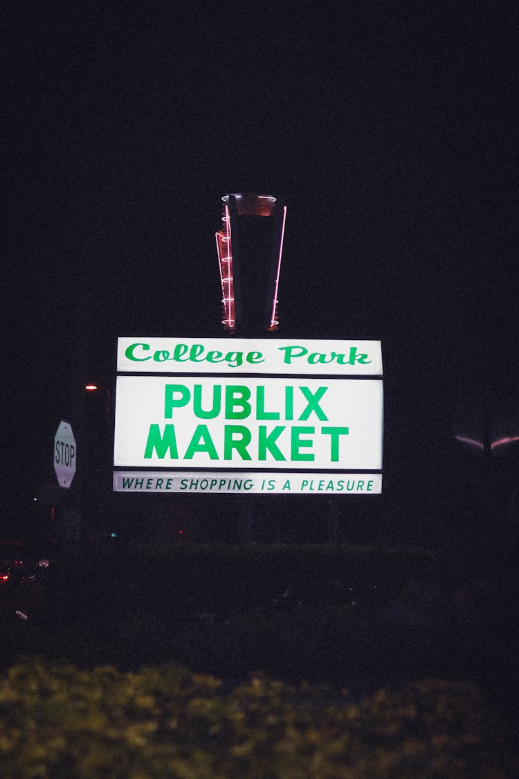 College Park Neon At Night