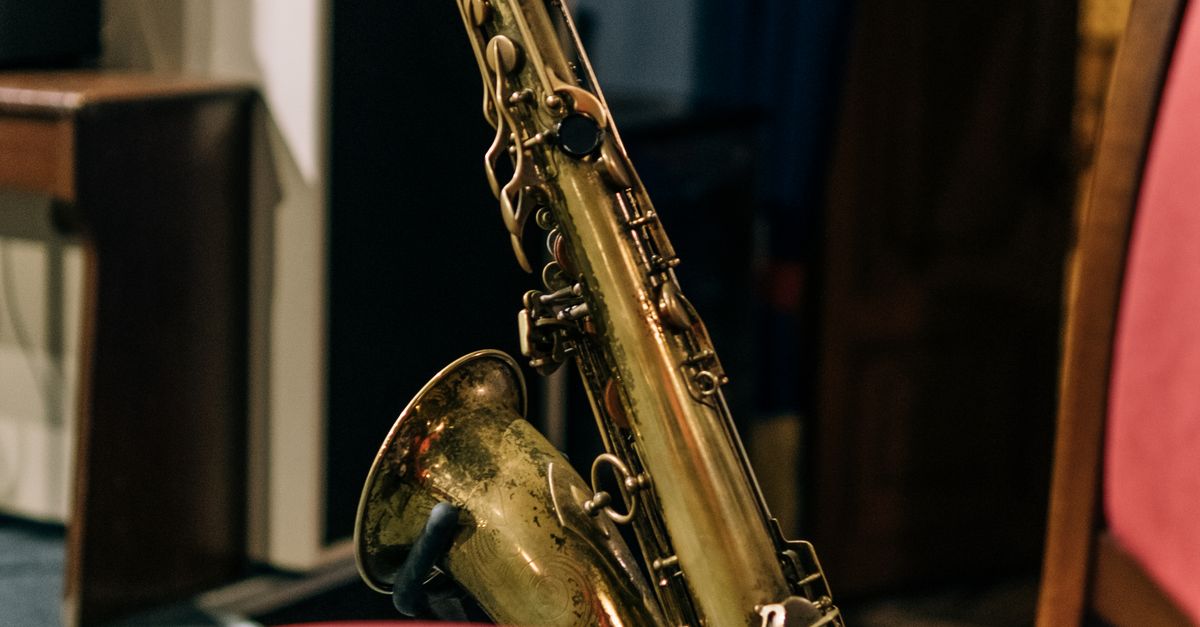 Saxophone behind Chair ยท Free Stock Photo