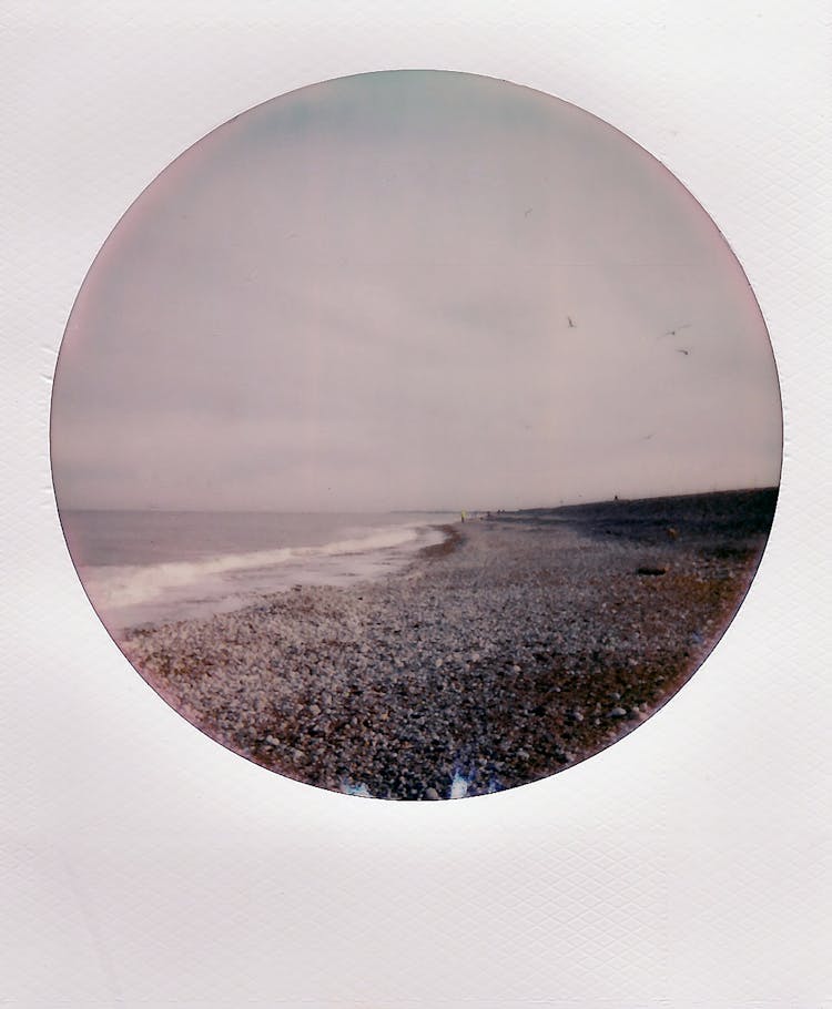 Circular Photo Of A Rock Beach