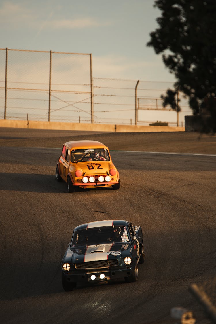 Cars Racing On Circuit