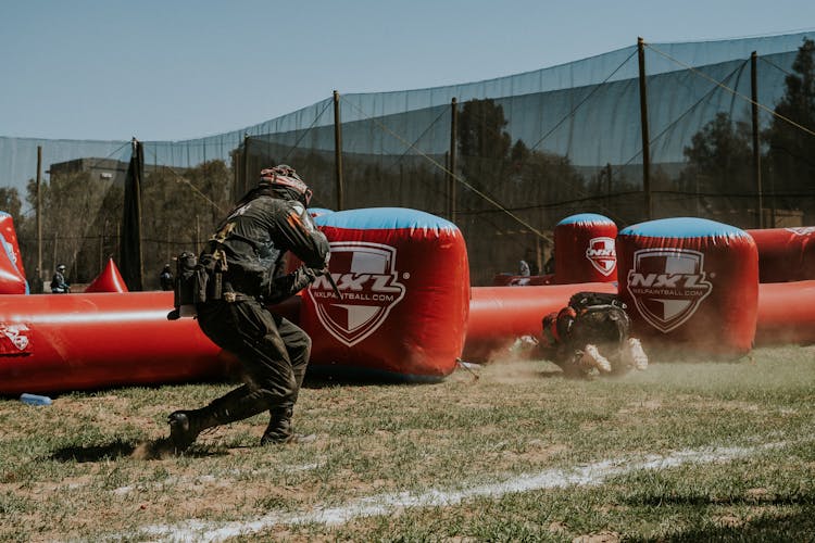 People Playing Paintball 