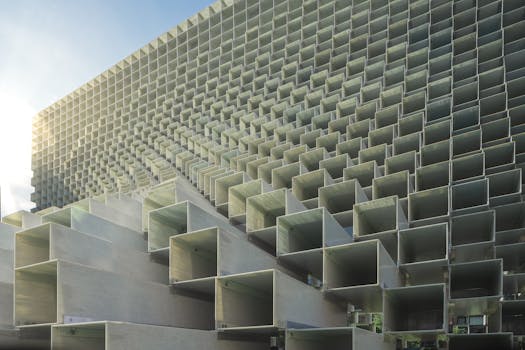 多伦多市安大略省有一座具有几何图案的现代建筑结构