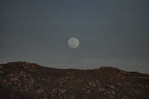 Full Moon Over a Mountain Top