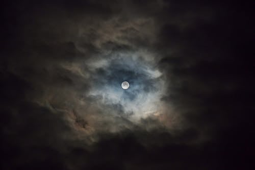 Full Moon in the Sky During Night Time