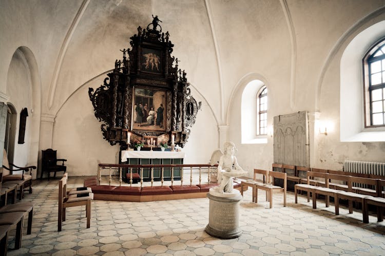 Angel Statue Inside Chapel