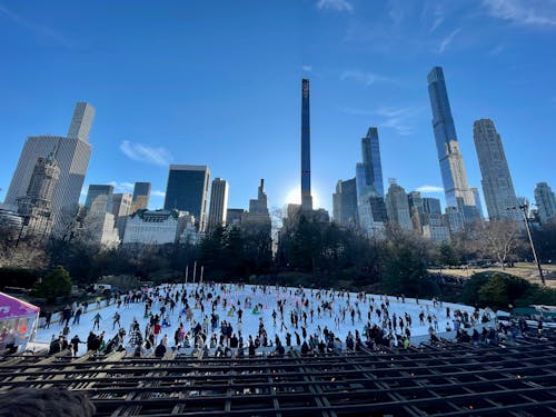 Photos gratuites de central park, nyc, patinoire