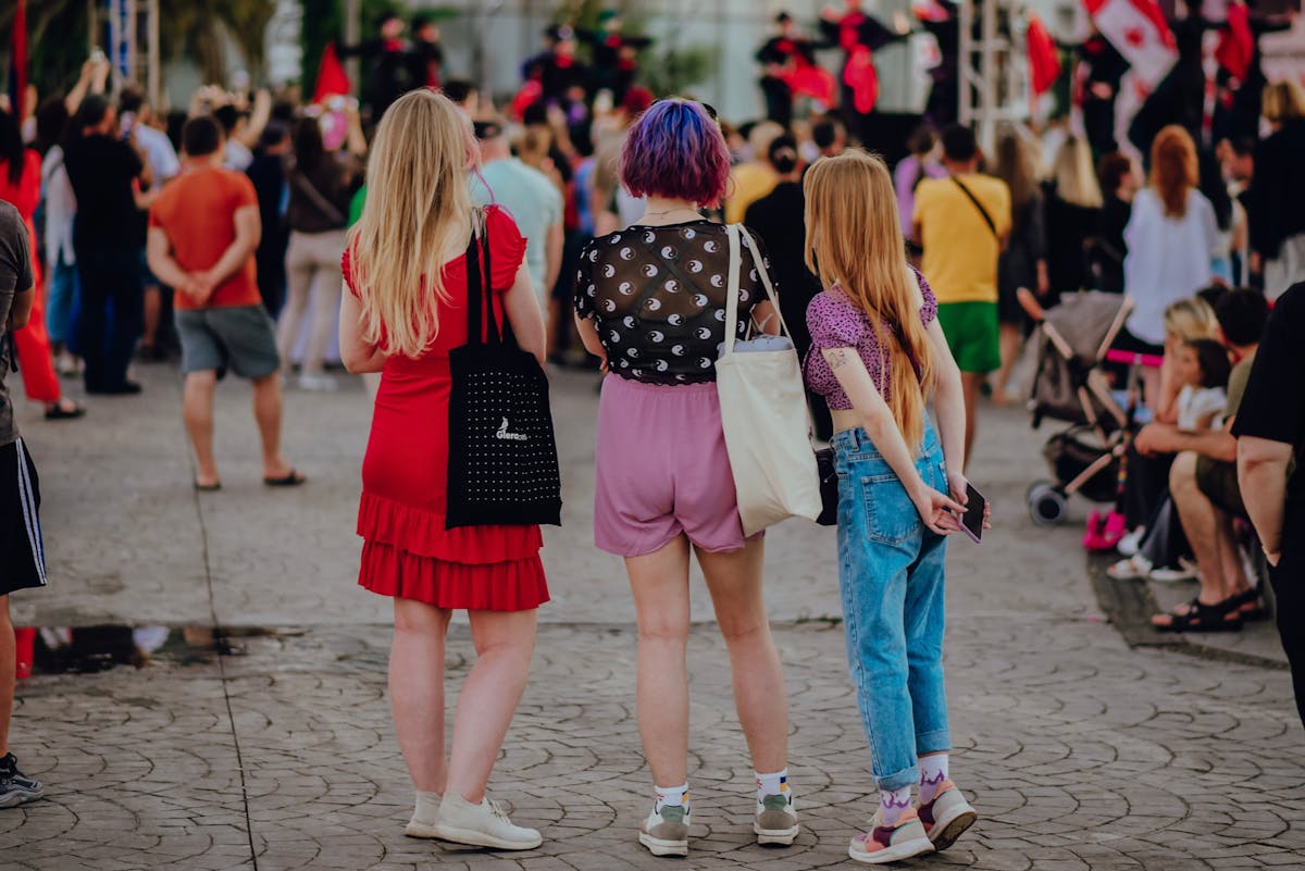 Free stock photo of child, city, crowd