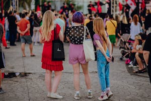 Free stock photo of child, city, crowd