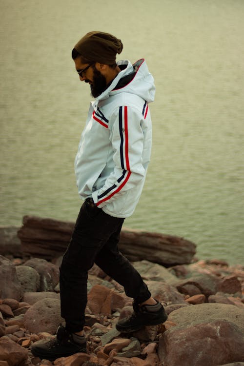 Bearded Man in Hoodie