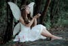 Free Красивая фея в белом платье Stock Photo