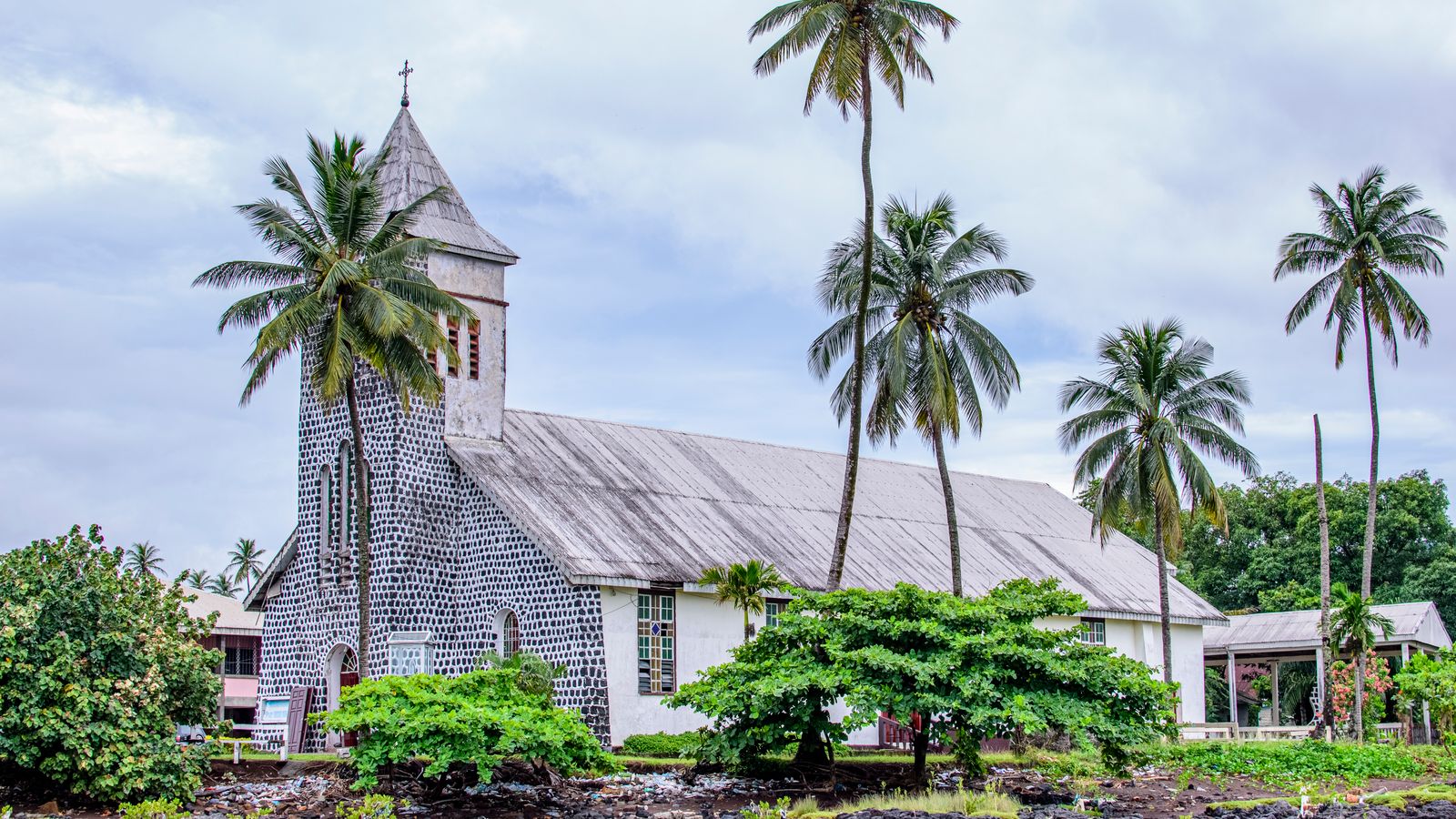 Church in tropical village, Cameroon