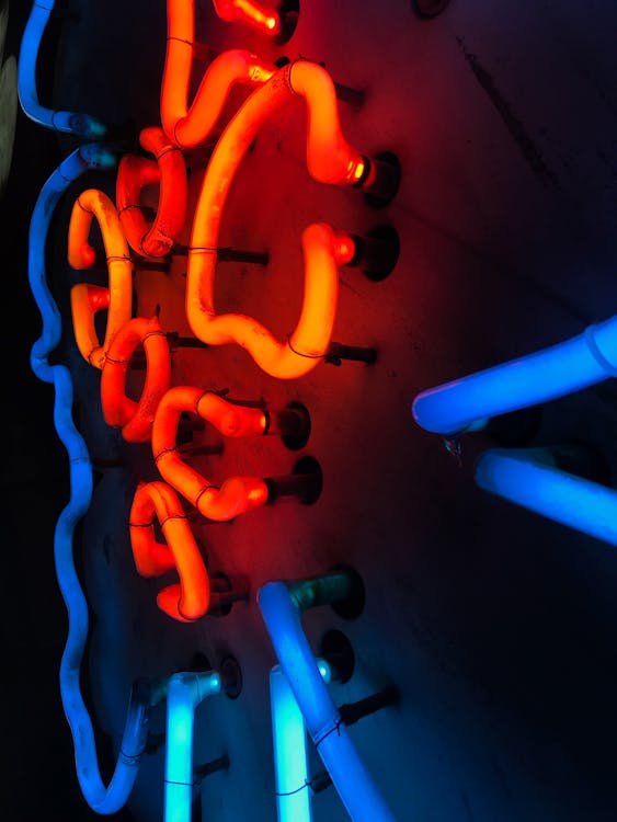 Free stock photo of blue, neon, neon light