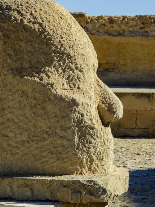 Face Carved in Sandstone