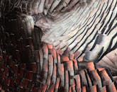 Brown Red and Grey Abstract Painting