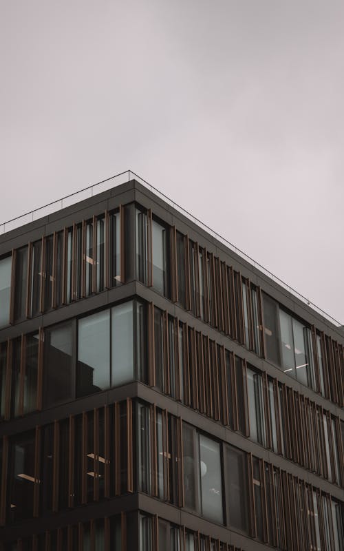 Free Exterior of a Brown Glass Building Stock Photo
