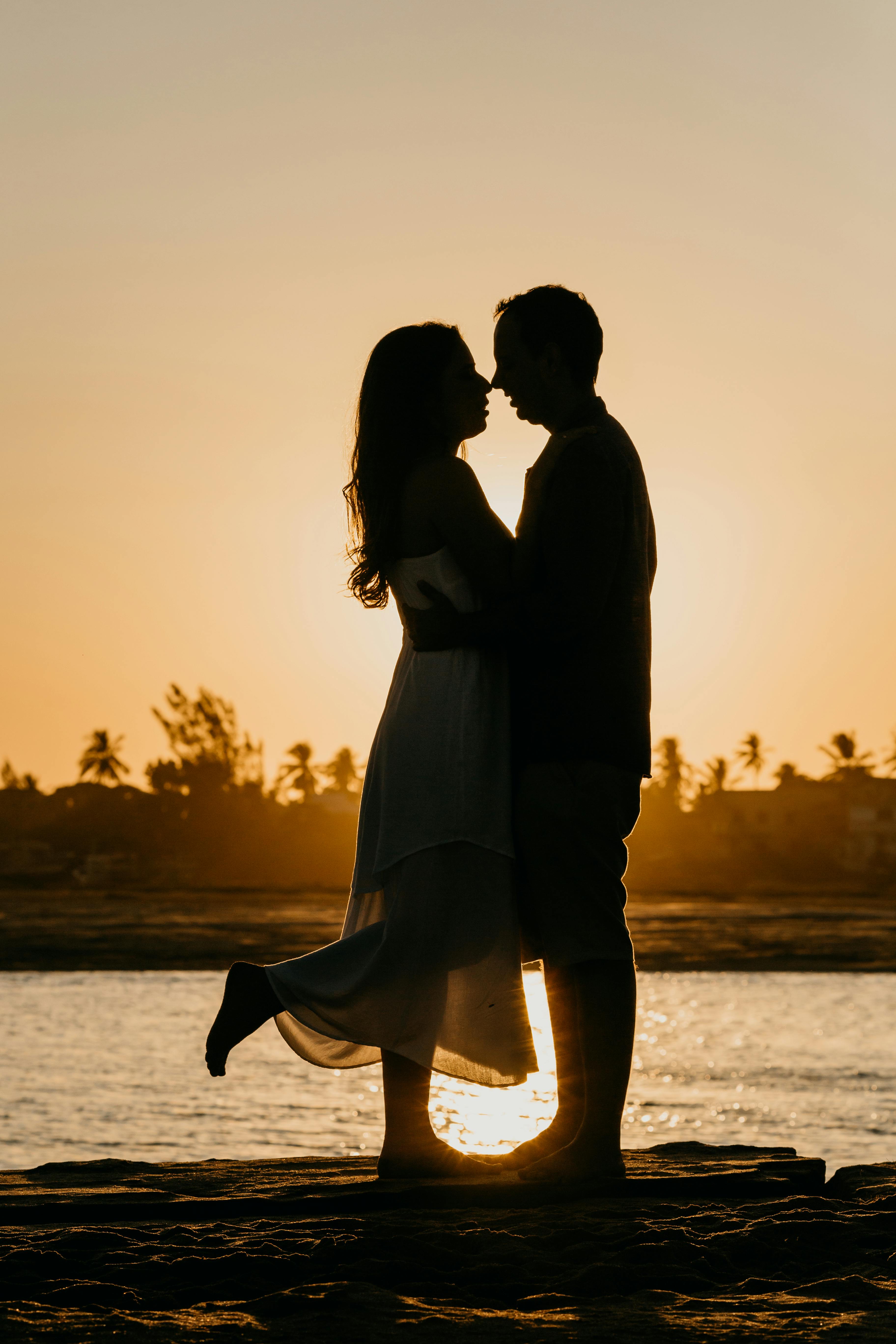 Sunset Couple Silhouette