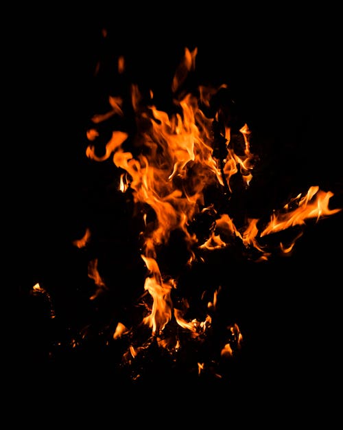 Free Red Flame Digital Wallpaper Stock Photo