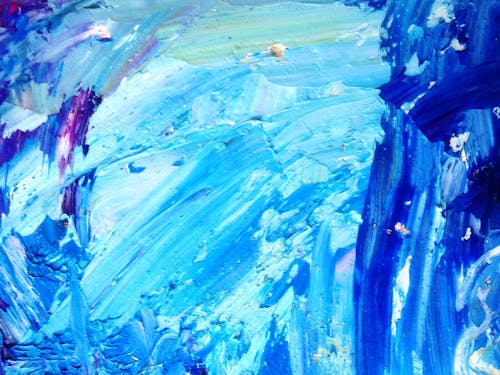 сине белая абстрактная живопись