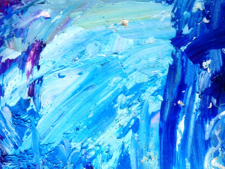 Blue And White Abstract Painting