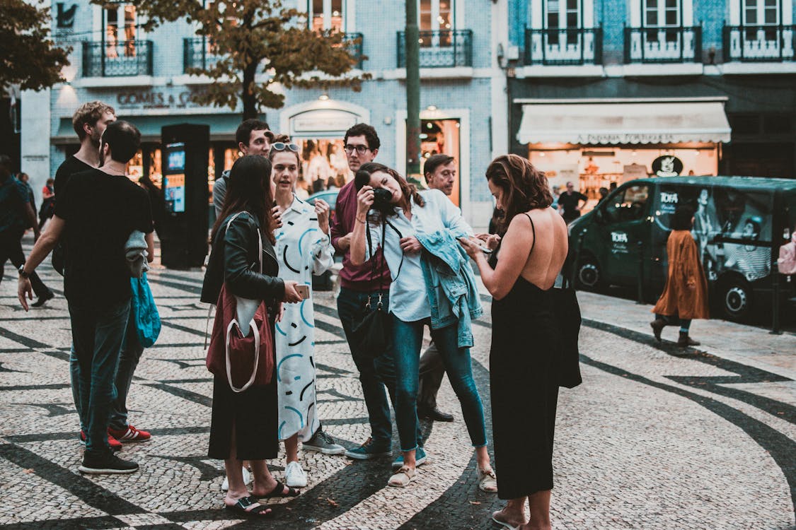 Group of People Standing Outdoors