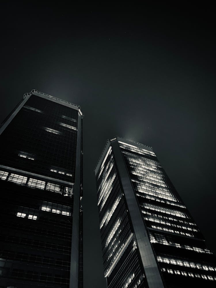 Lights On Buildings At Night