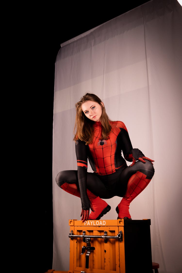 Woman Wearing Spiderman Costume