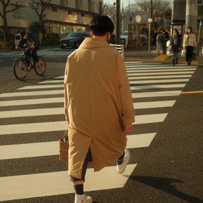 Camel Men's Trench Coat