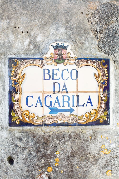 Beco Da Cagarila Bemalte Tafel