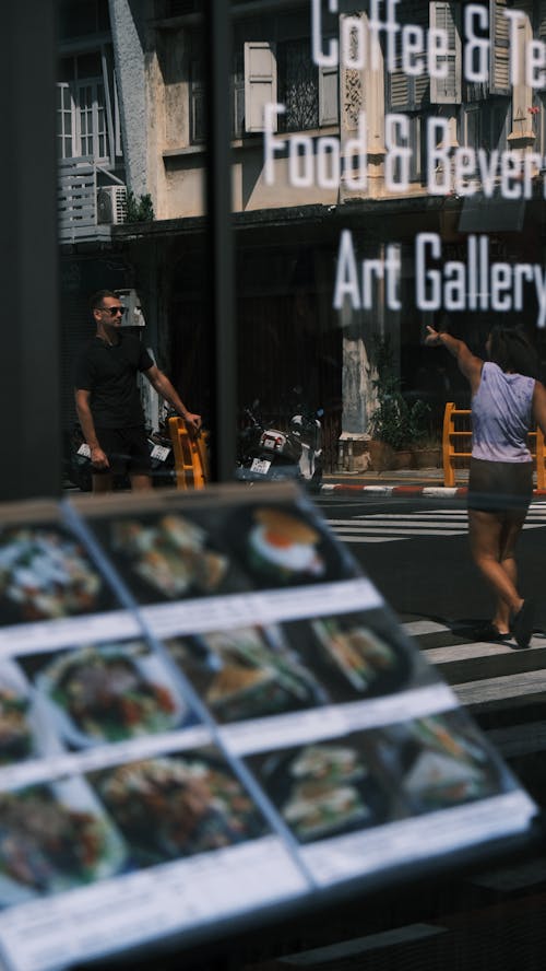 People Walking on a City Street 