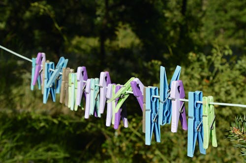 Clothespins on a Line