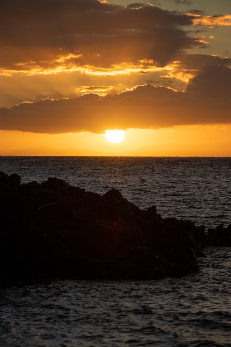 Sunset Over The Sea 