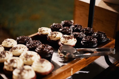 Chocolate Cupcakes on Tray