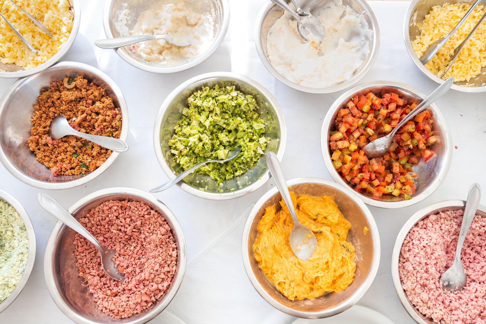 Ingredients in Bowls