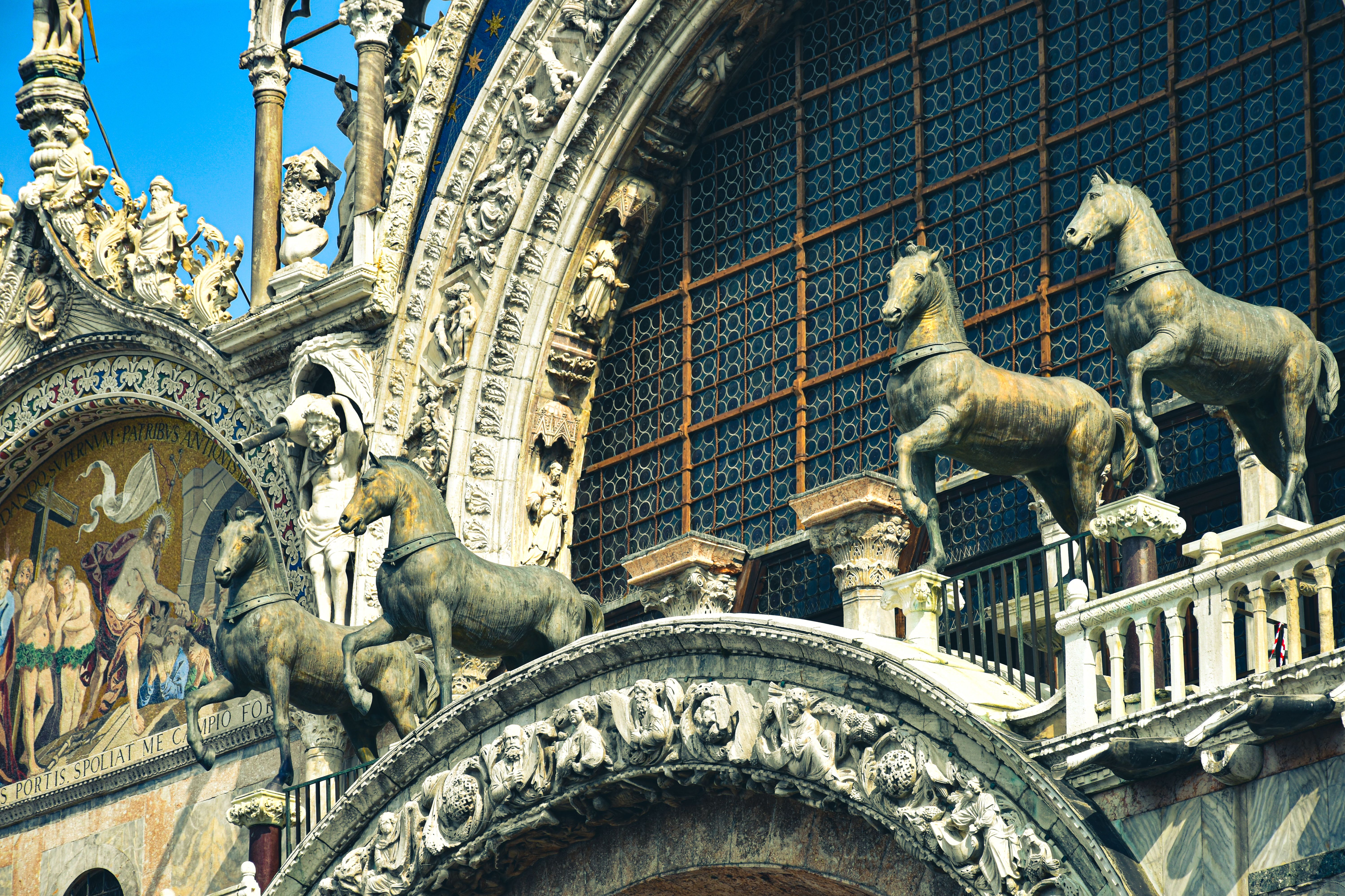 Loggia dei Cavalli at St. Mark's Basilica (Venice) Italy