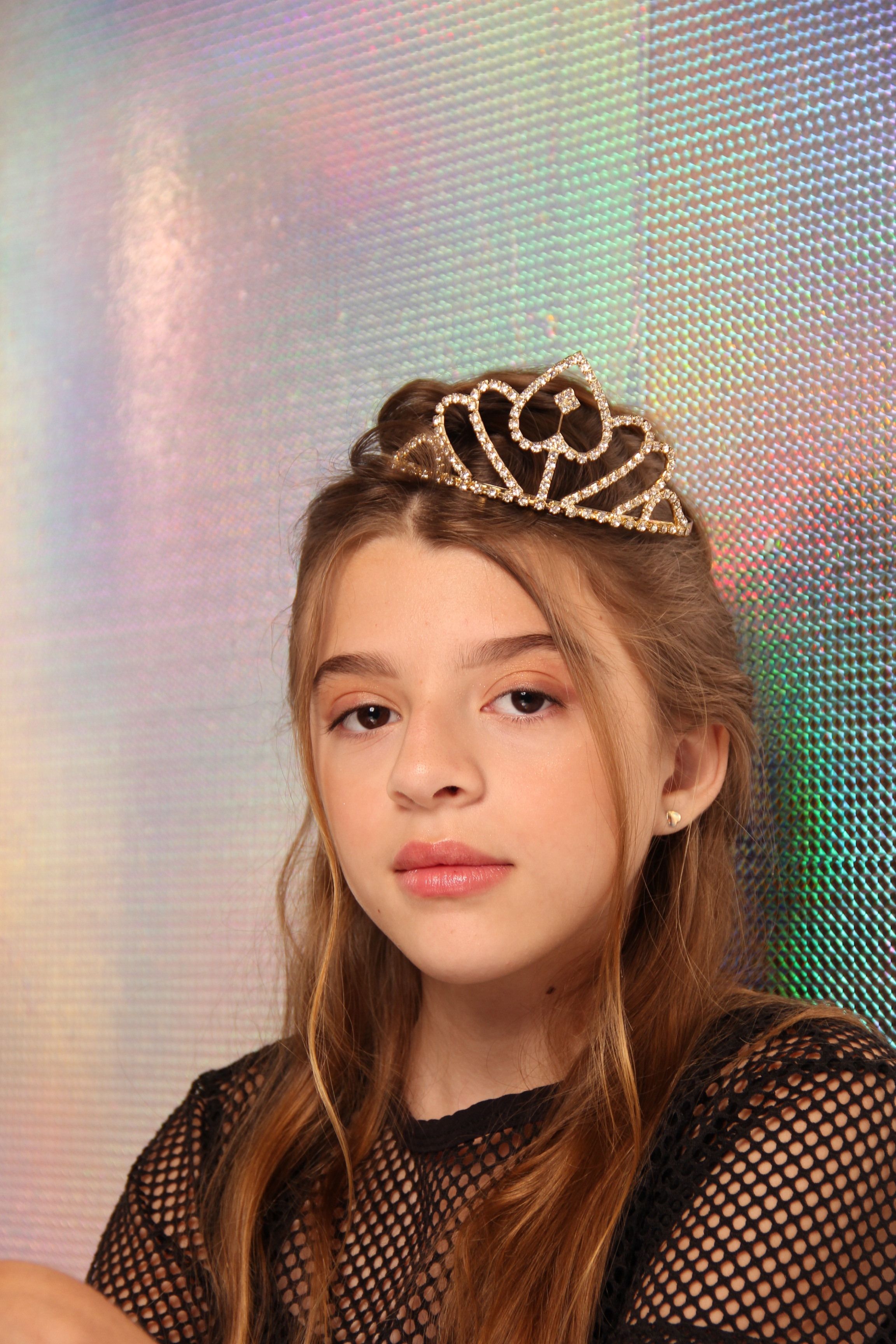 De franc Tancament De Girl In Crown Foto d'estoc