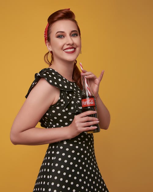 Woman Posing with Soda