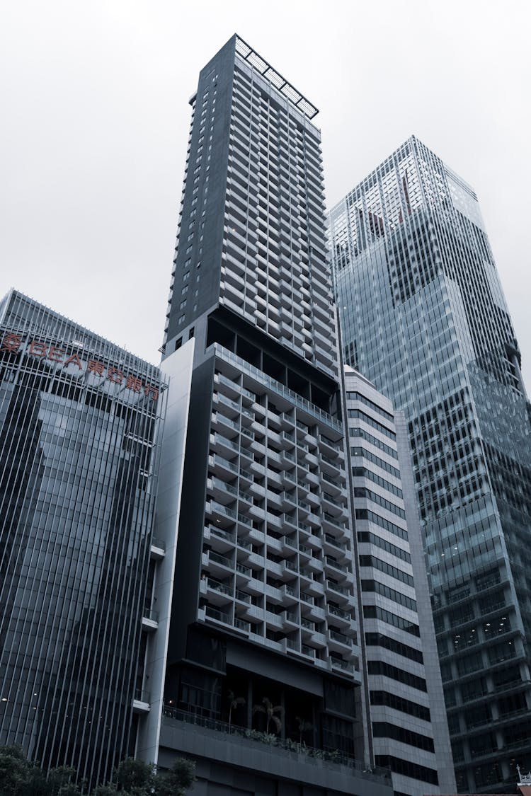 Modern Skyscrapers On Sky Background