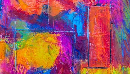 Разноцветная абстрактная живопись